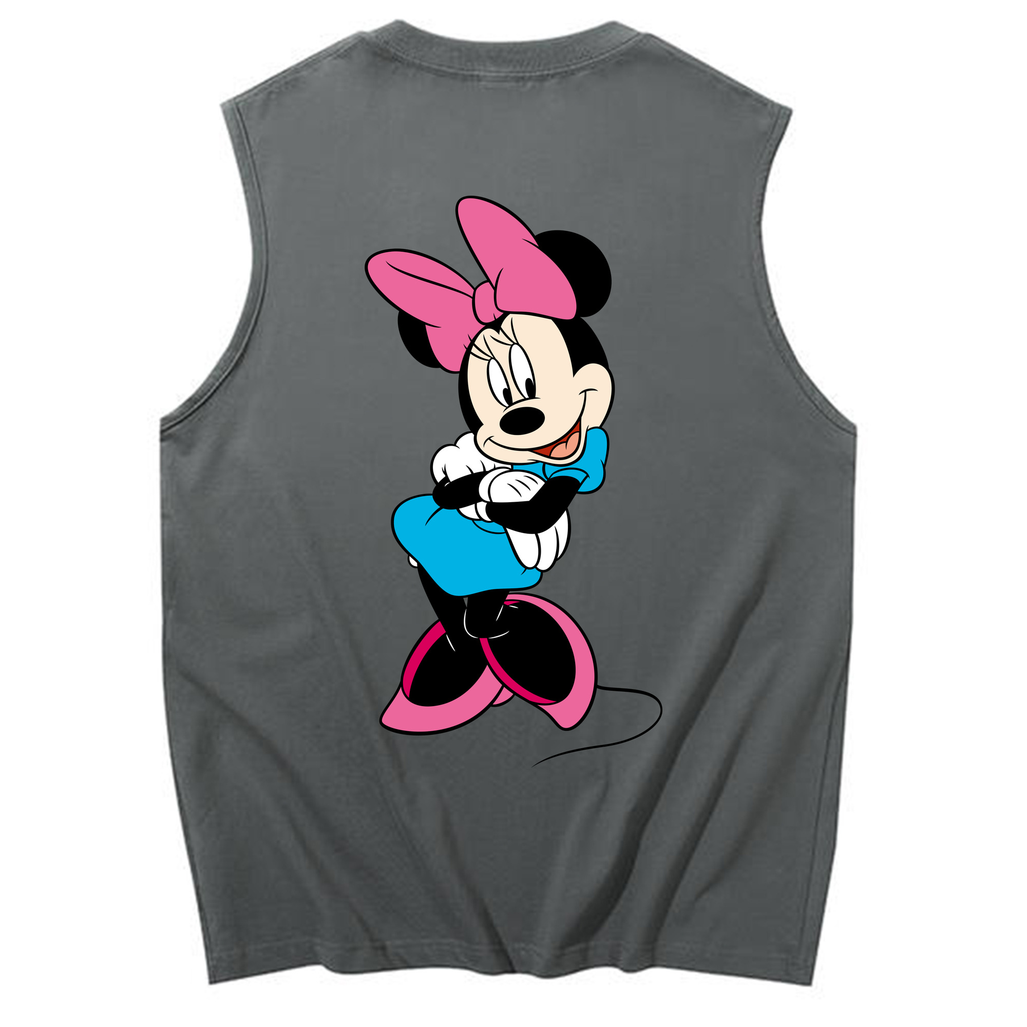 ミッキーマウス Mickey Mouse コットン100％タンクトップ（背面プリント）